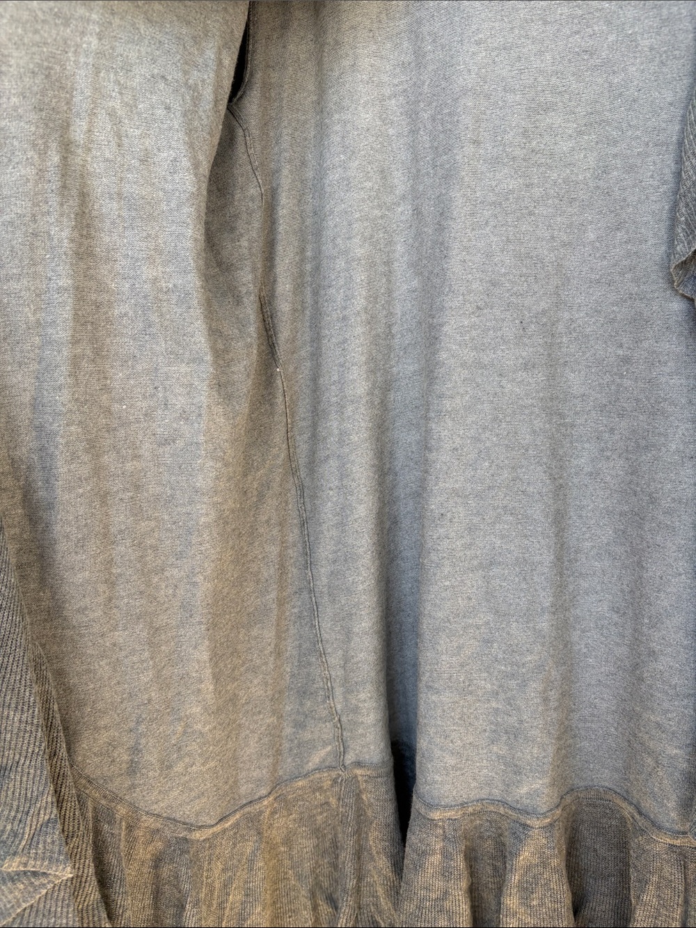 Linea Donatella Gray Ruffle-Trim Open Cardigan - Picture 8 of 10